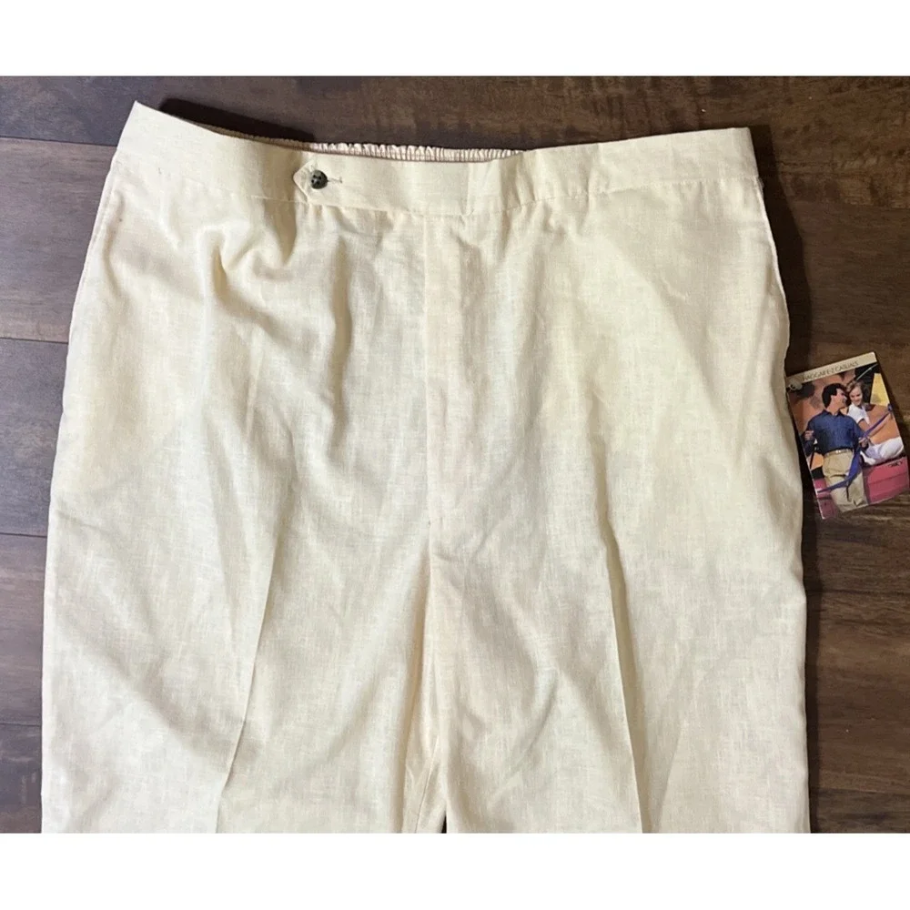 Haggar E-Z Dress Casual Straight Pants Mens 42x29 Partial Elastic Waistband NEW